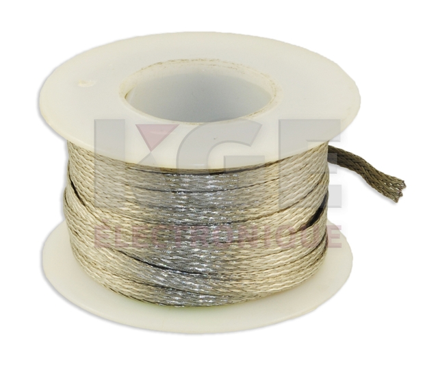 Tresse de cuivre 36 awg étamé plate 1/8