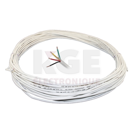 Téléphone wire 4 conductors 22 awg - 100ft
