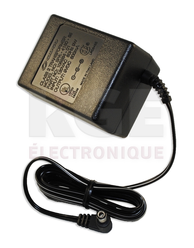 Power adapter 120 VAC to 9 VDC 600mA