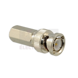 Twist-On male BNC connector for RG58