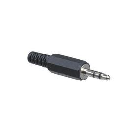 Black plastic 3 pole 3.5mm plug