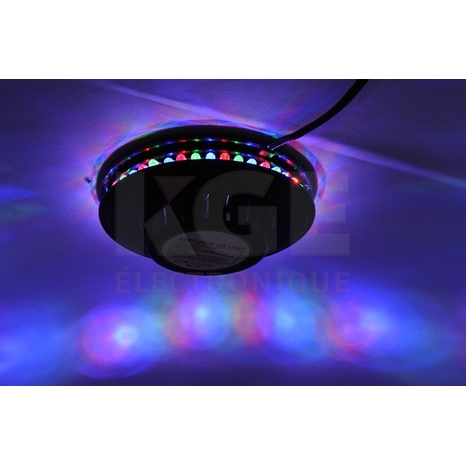 Lampe disco de scène à éclairage tournant 48 DELs RVB avec activation vocale