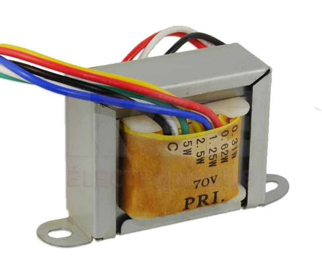 70V 5W line matching transformer