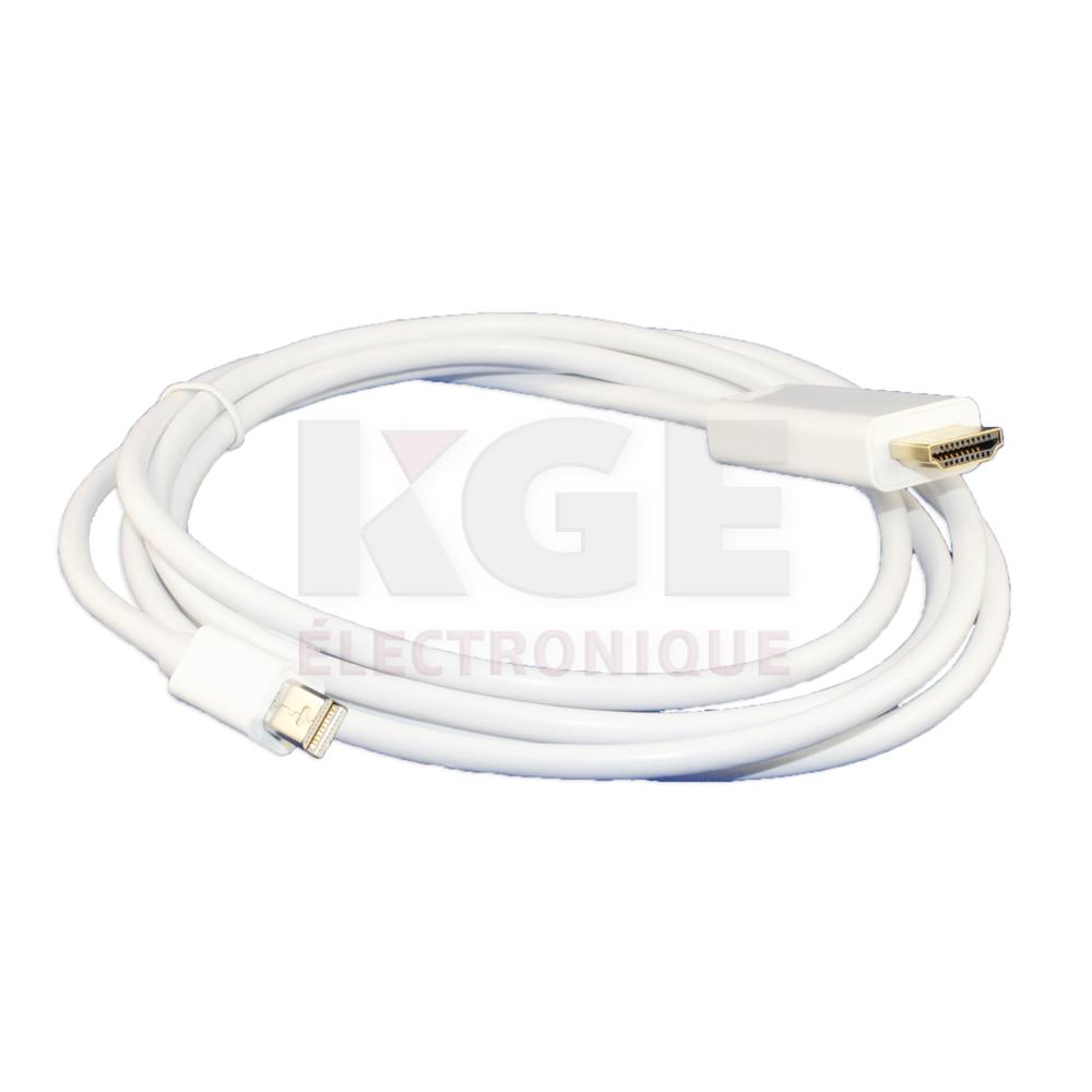 Câble mini display port à HDMI 6'