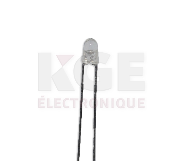 2.2V 20mA 3mm red transparent LED