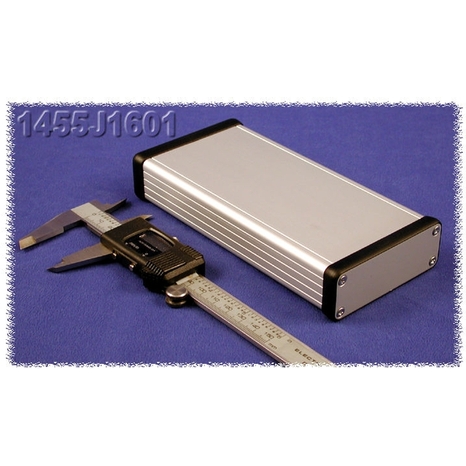 1455J1601 - Extruded Aluminum Enclosure with metal Panels - Grey