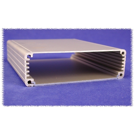 1455L1201BK - Boîtier en Aluminium Extrudé avec Panneaux en Métal - Noir, 4.72