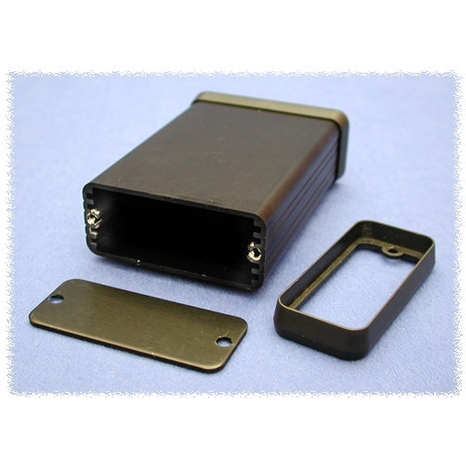 1455P2201BK - Extruded Aluminum Enclosure with Metal Panels - Black, 8.66