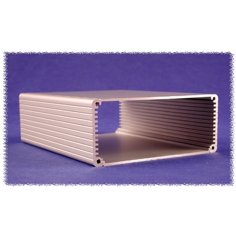 1455Q1601 - Extruded Aluminum Enclosure with Metal Panels - Grey, 6.3
