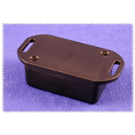 1551FFLBK Boîtier Miniature en Plastique à Rebord - Noir, 1.97