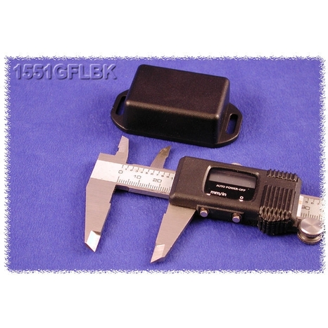 1551GFLBK - Plastic Miniature Flanged Enclosure - Black, 1.9