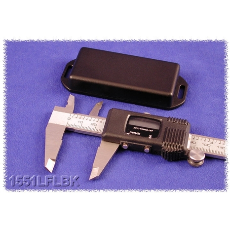 1551LFLBK - Plastic Miniature Flaned Enclosure - Black, 3.15