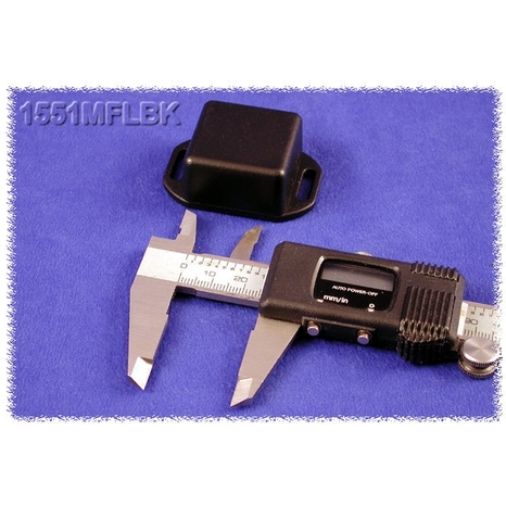 1551MFLBK - Boîtier Miniature en Plastique à Rebord - Noir, 1.38