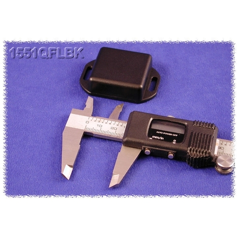 1551QFLBK - Boîtier Miniature en Plastique à Rebord - Noir, 1.58