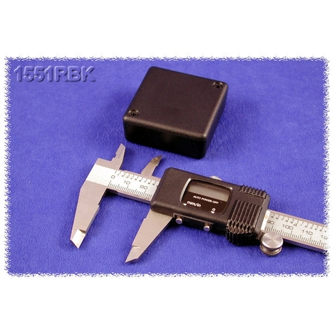 1551RBK - Boitier Miniature en Plastique - Noir, 1.97