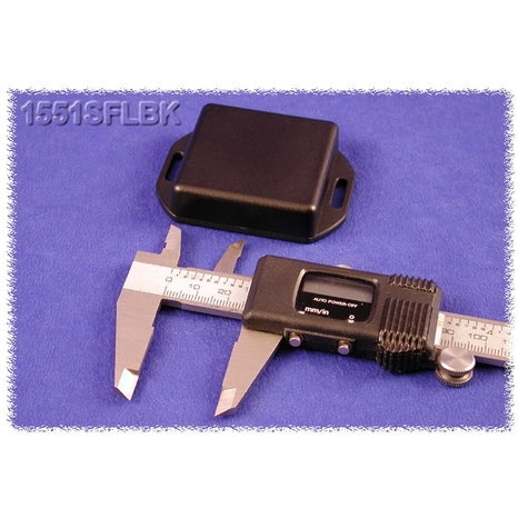 1551SFLBK - Boîtier Miniature en Plastique à Rebord - Noir, 1.97
