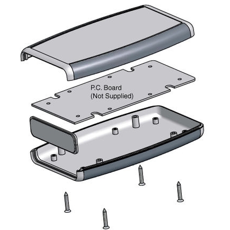 1553DGY - Plastic Soft Sided Enclosure - Grey