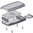 1553DGYBAT - Plastic Soft Sided Enclosure with Battery Compartment - Grey