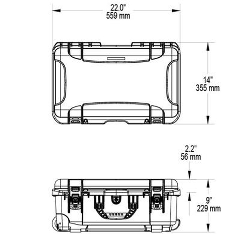 Black 935 Nanuk On-Wheels Case with Foam