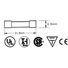 5-Pack 6.35 x 32mm 3.15A Slow Acting Fuses