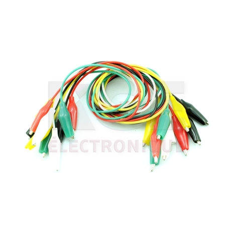 Alligator Clips on Wires - 10-Pack