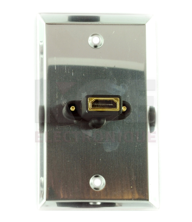 Stainless Steel Wall Plate with Female HDMI Connector