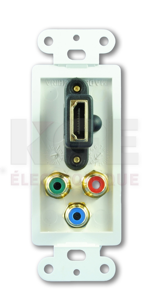 Plaque Murale 3 RCA et HDMI