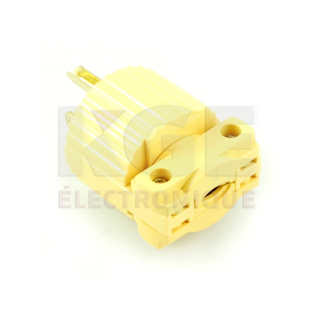 Wire-Mount 3-Pin Male AC Plug