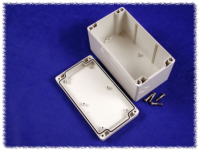 1555K2GY - Polycarbonate Étanche Couvercle Stylisé - 6.3