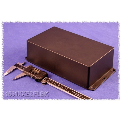 1591XXESFLBK - Multipurpose Plastic with Flanged Lid - 7.6