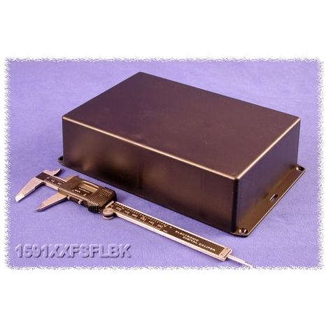 1591XXFSFLBK - Multipurpose Plastic with Flanged Lid - 8.7