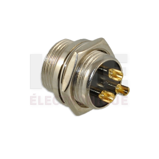 3-Pin Chassis Male Microphone Connector