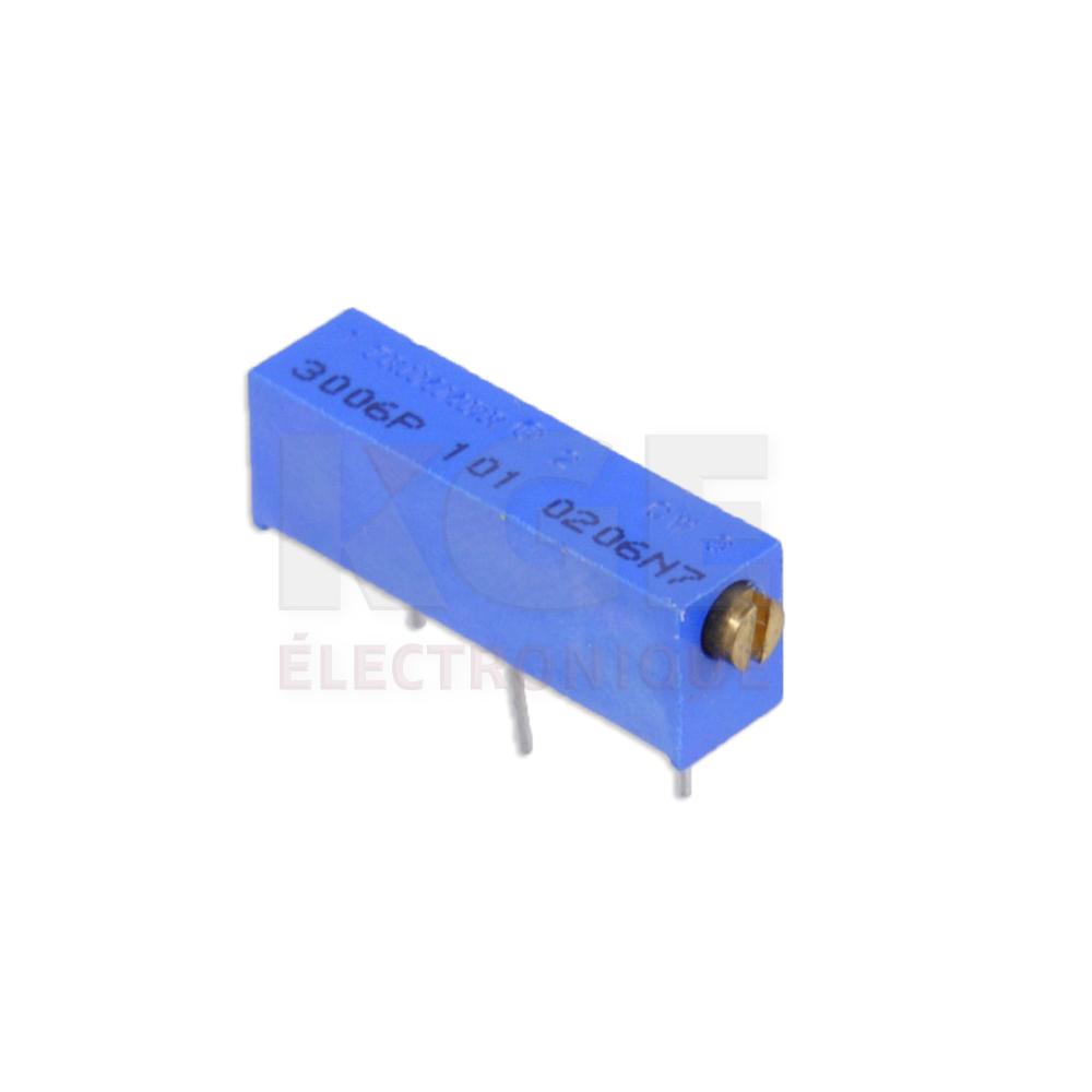 Trimpot 20 tours horizontal 100 Ohms 0.75W