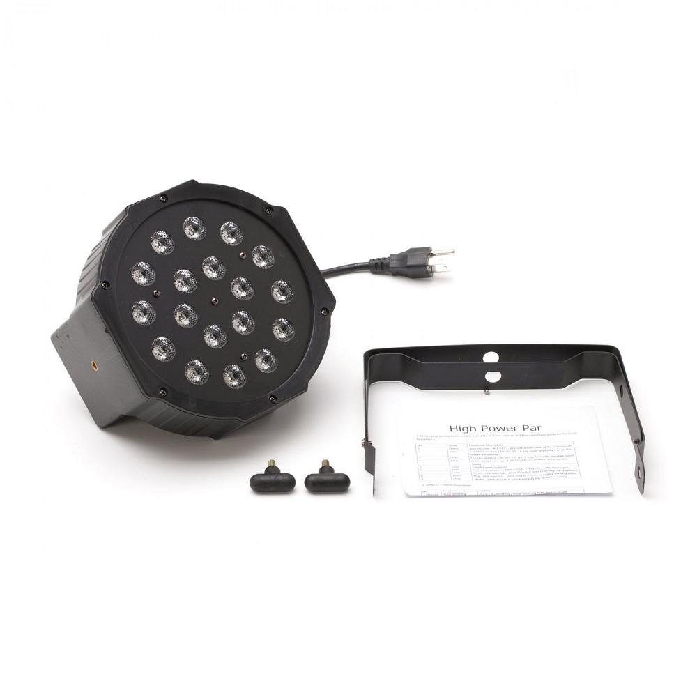 Lumière de scène professionnelle DMX512 avec 18 DELs RGB 1W format plat