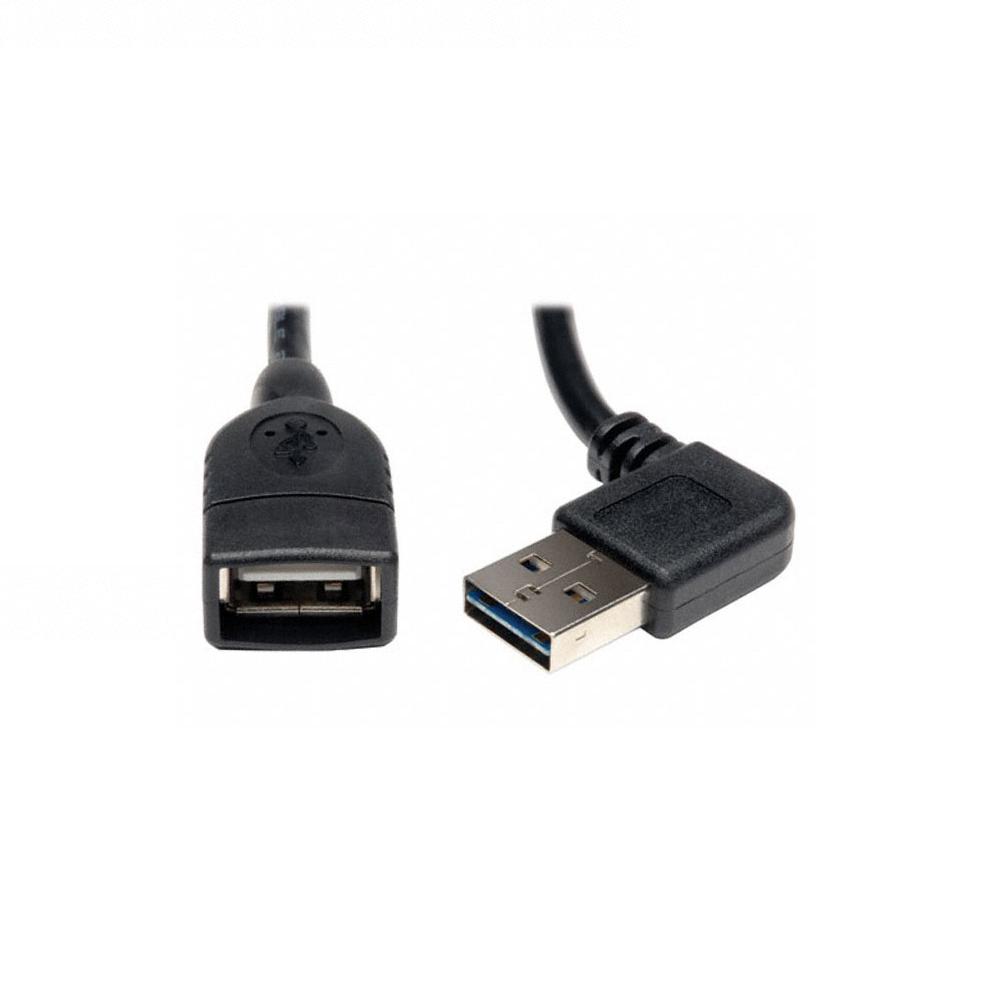 Extension USB A femelle à USB A mâle angle droit 1.5 pieds