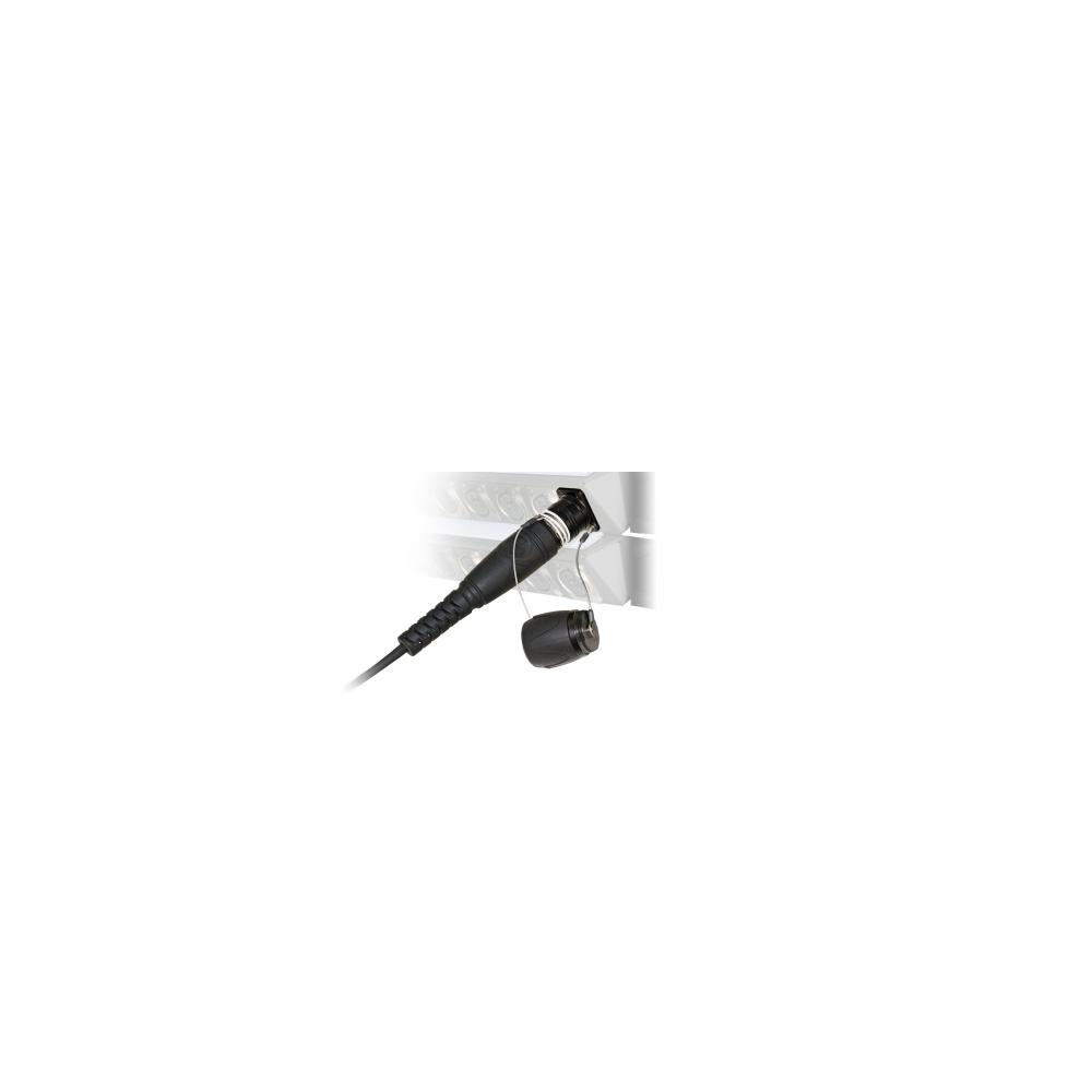 Rugged, all metal sealing cover for opticalCON chassis connectors