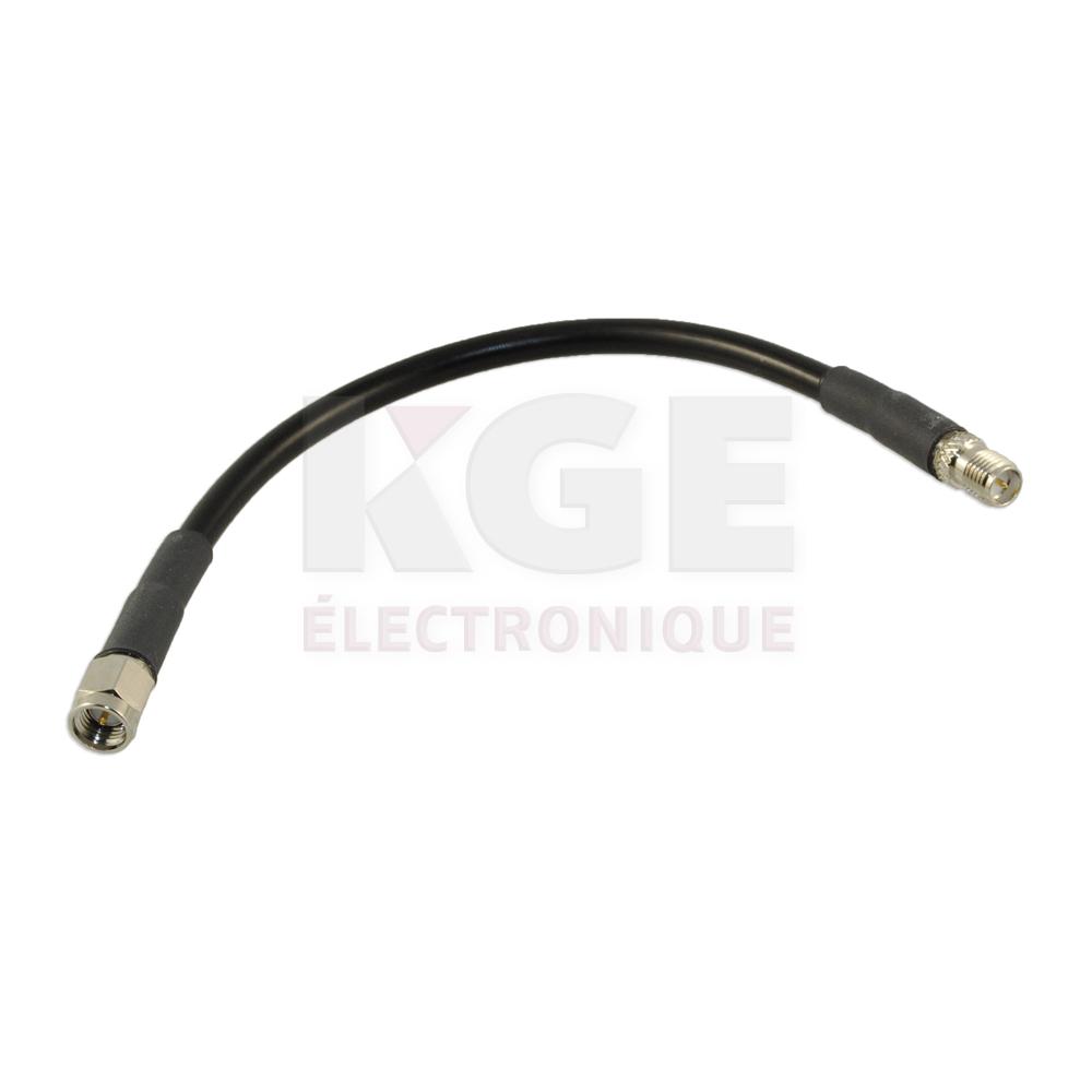 6" LMR-195 SMA male to SMA-RP (Reverse Polarity) female adapter