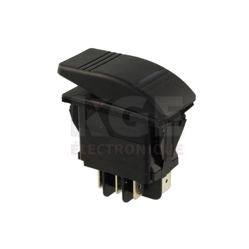 Blue Lighted DPDT Rocker Switch ON/OFF/ON