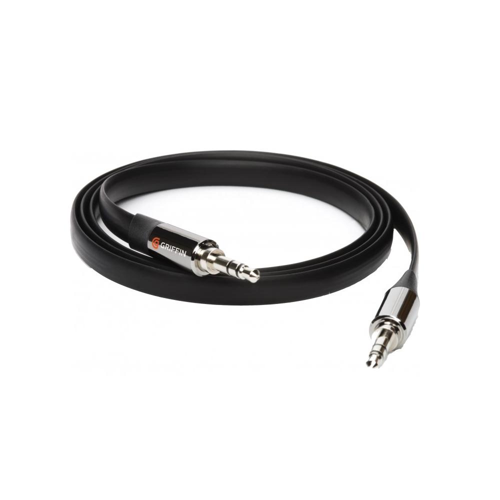 Câble 3.5mm (1/8") mâle à mâle plat 6' Noir