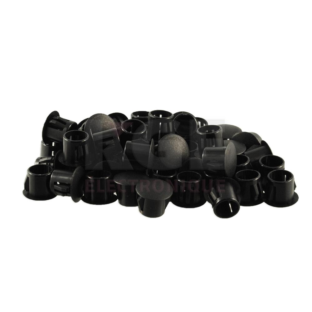 Black nylon 3/8" hole plugs - 50 pack