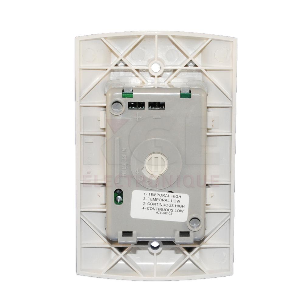 12/24-volt mini-horn in-wall with selectable tones and volume