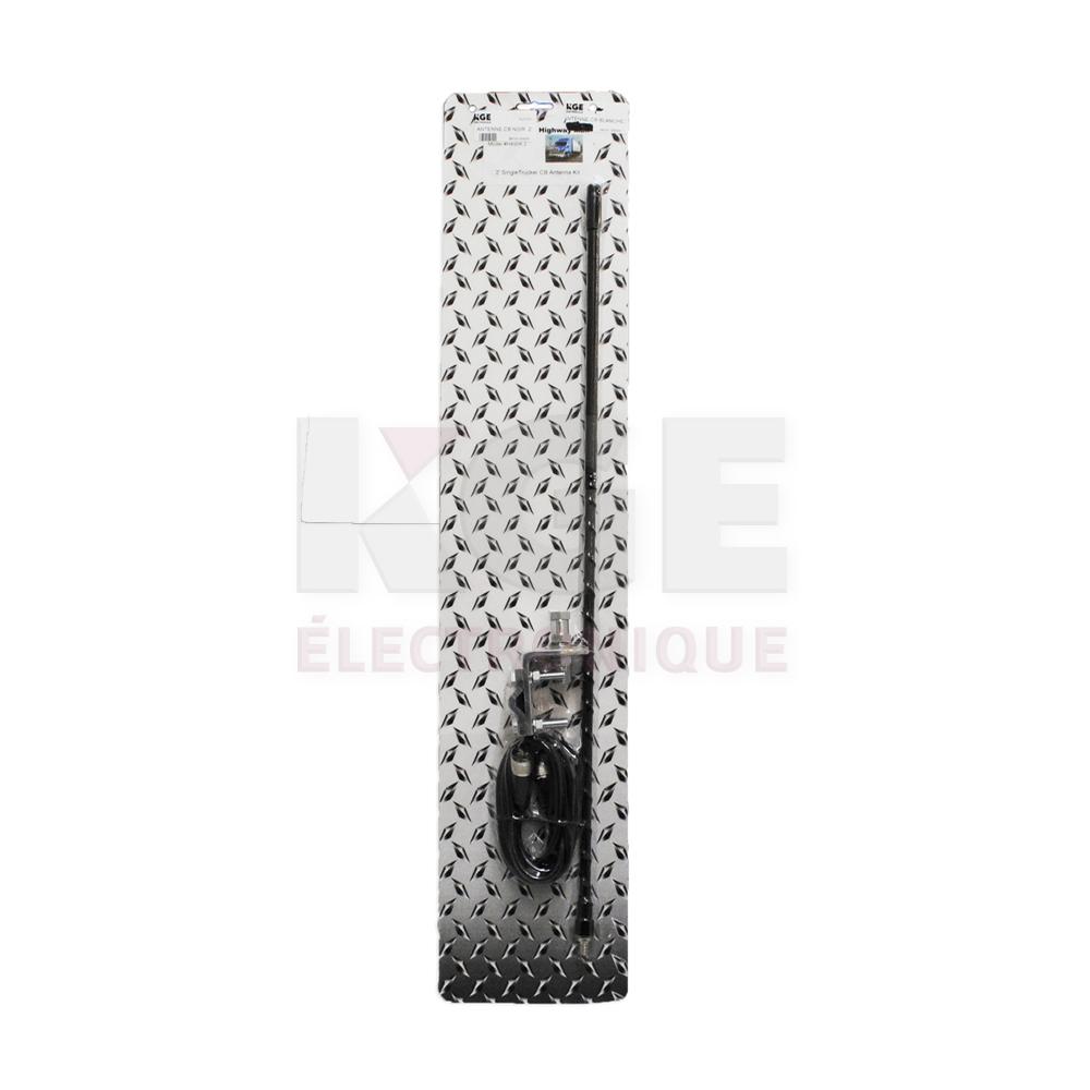 Black 2ft fiberglass CB antenna