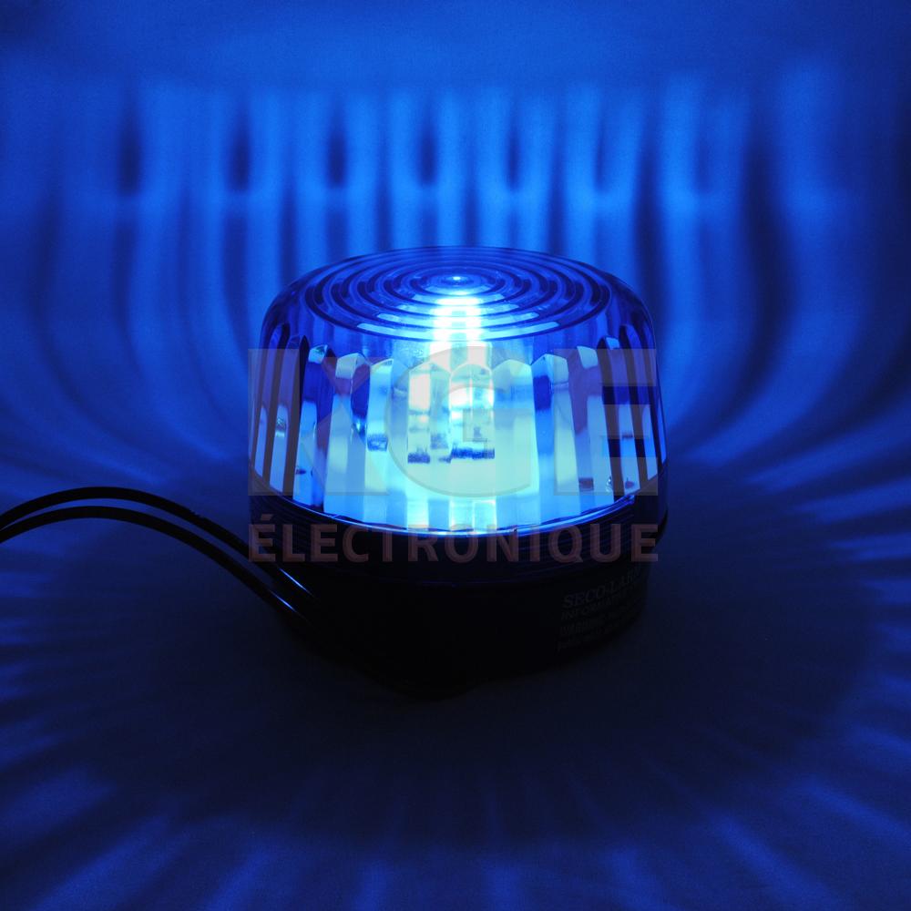 Lampe Stroboscopique 12 VDC - Bleue - Sécurité