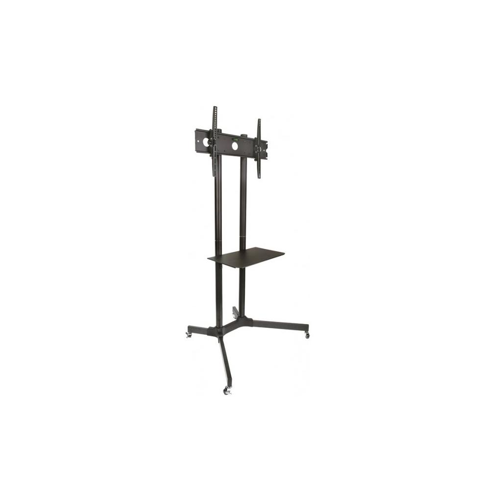 Support à TV sur roulettes, 30" à 65", 60kgs, tablette, 5 degrés, 1 à 1.5m