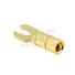 Terminal en fourche pour fil d'alimentation 4 AWG plaqué or