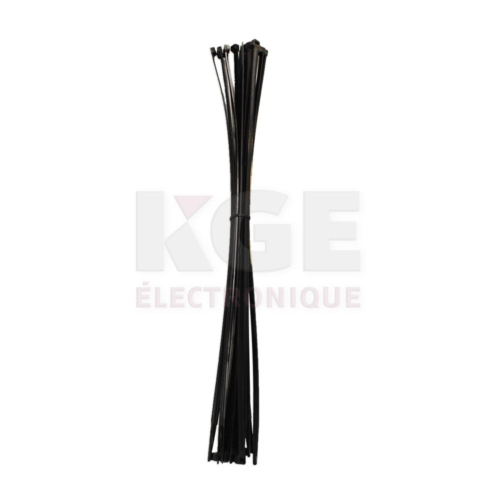 25.2" Heavy Duty Cable Ties Black 25 pack