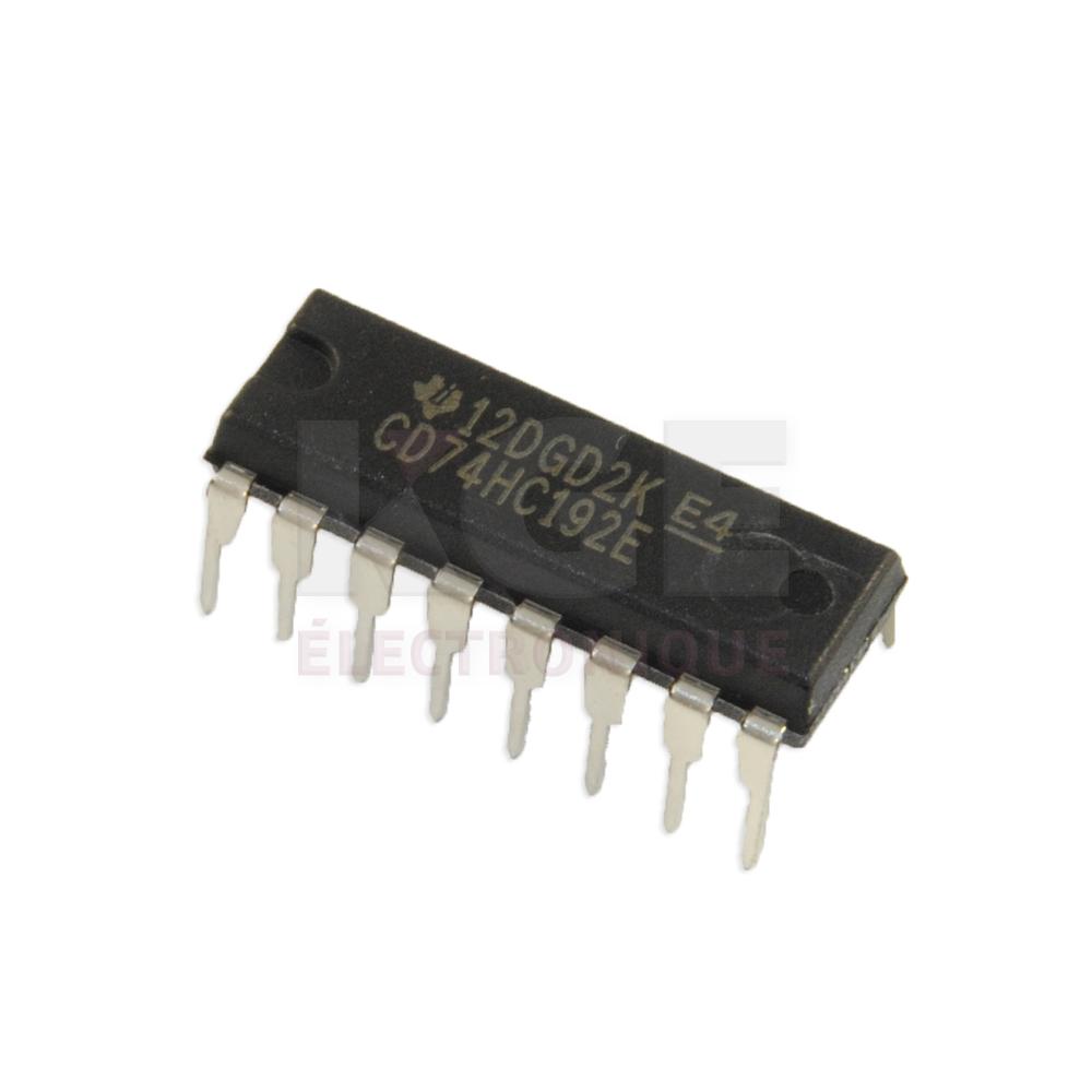 Compteur Haut/Bas 4 Bit synchrone presettable logique CMOS haute vitesse CD74HC192E