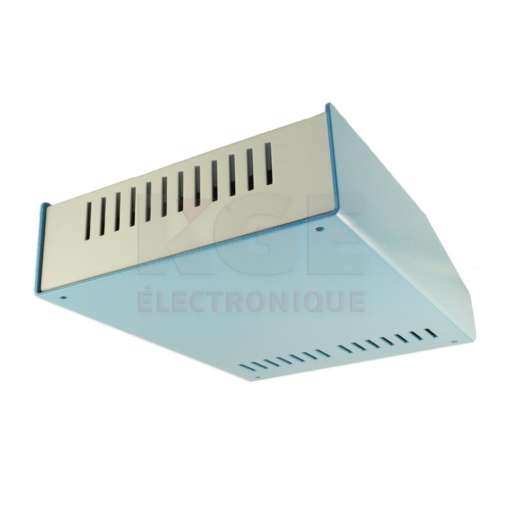 1456FH2WHBU - Boîtier Incliné en Aluminium - 15°, Beige et Bleu, 6.5