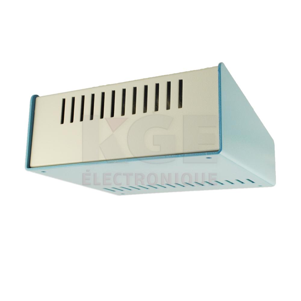 1456FE1WHBU - Boîtier Incliné en Aluminium - 10°, Beige et Bleu, 6.5