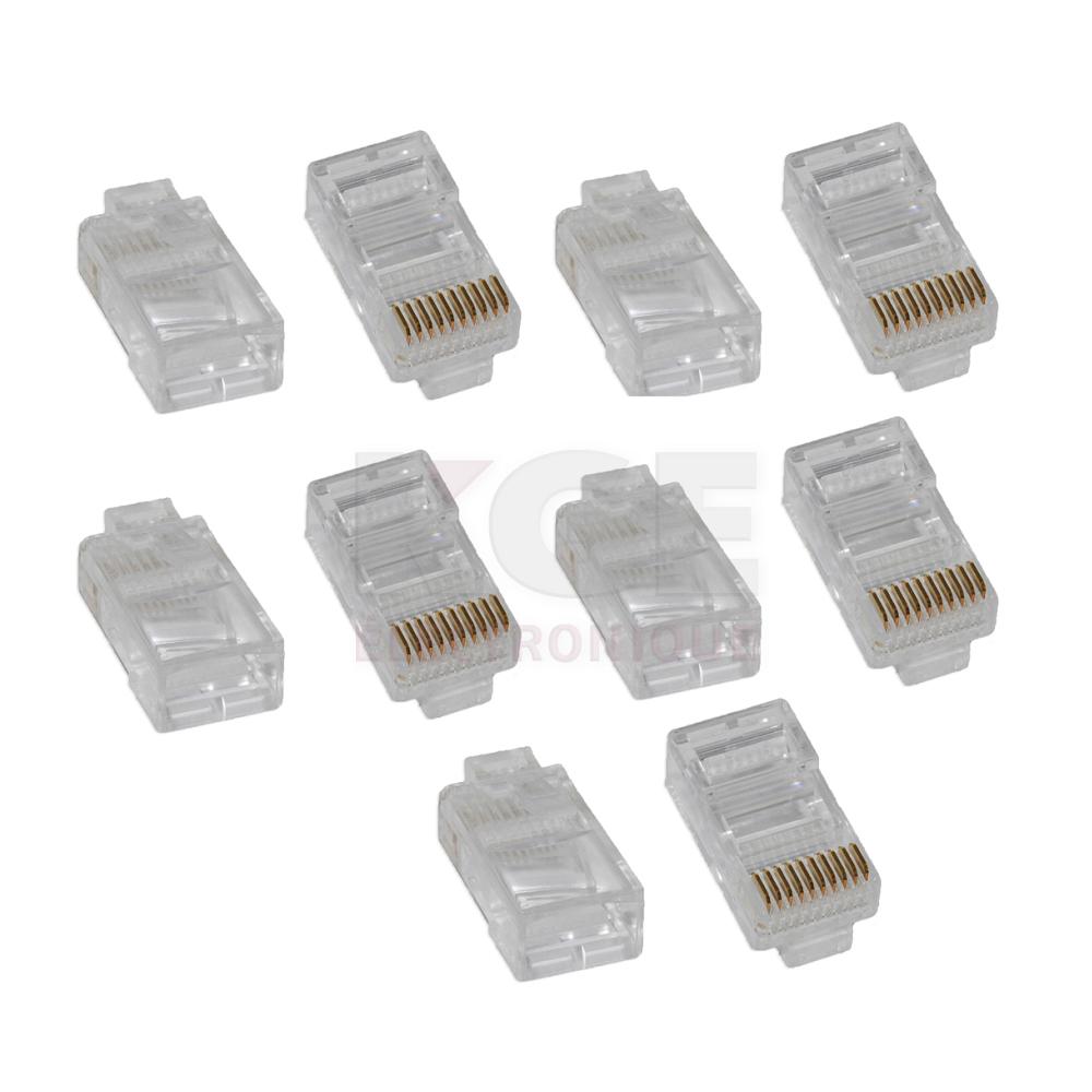 Connecteur modulaire 10 broches RJ50 paquet de 10